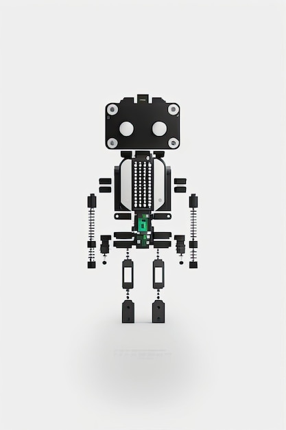 Conceito de Ai com microprocessadores e chips de robô gerados por ai