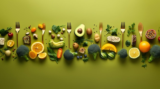 Conceito de alternativas alimentares saudáveis