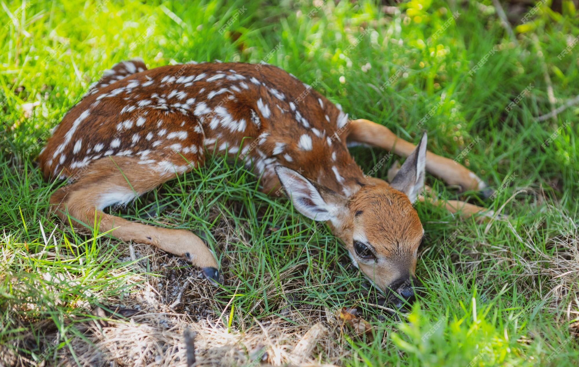 jovem corça selvagem na grama, capreolus capreolus. veado recém-nascido,  natureza selvagem da primavera. 20450531 Foto de stock no Vecteezy