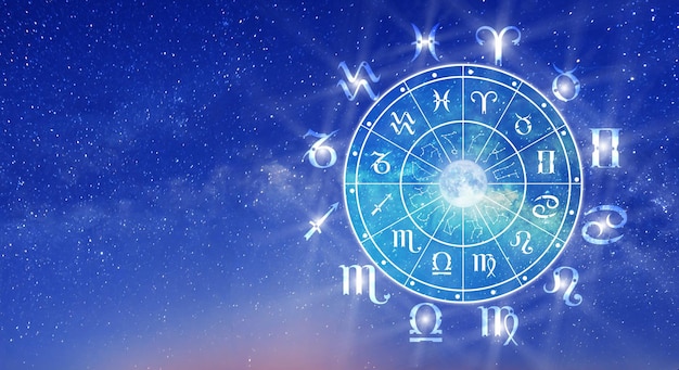 Conceito de astrologia da roda do zodíaco