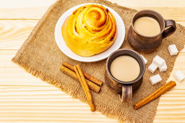 Conceito de bebida quente de café doce outono