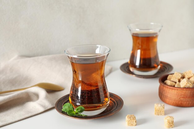 Conceito de bebida quente tradicional turca