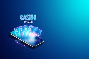 Fundo Criativo Do Casino Online, Na Mão De Um Homem Um Smartphone Com  Cartas De Néon De Jogo, Fichas, Dados. O Conceito De Jogo Online, Apostas,  Poker. Foto Royalty Free, Gravuras, Imagens