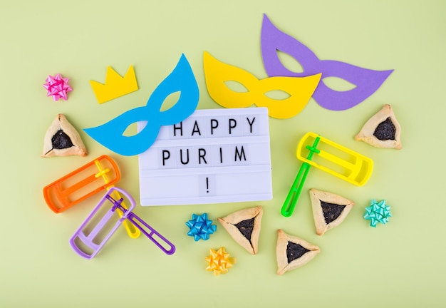 Foto conceito de celebração de purim feriado judaico