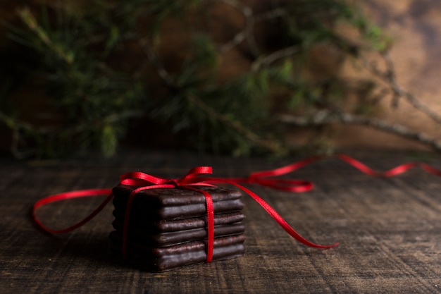 Foto conceito de chocolate e natal