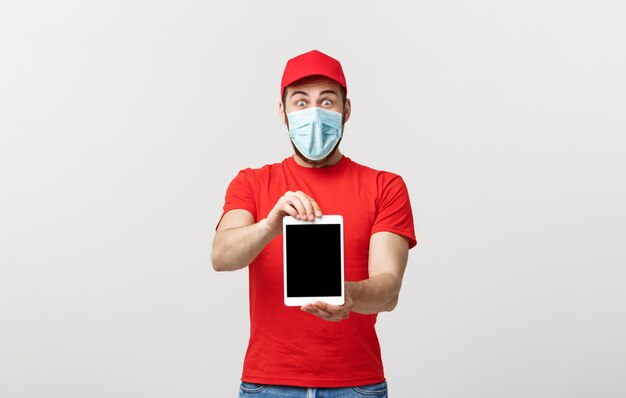 Conceito de compras, entrega, tecnologia e estilo de vida on-line