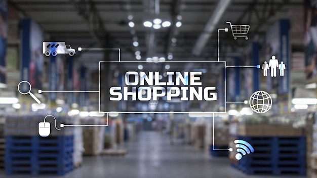 Conceito de compras on-line de compra digital on-line