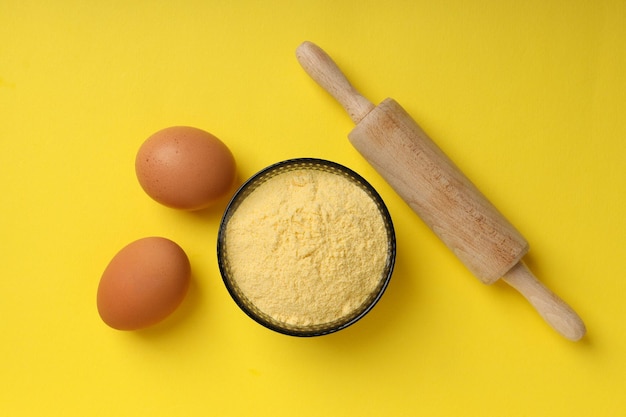 Conceito de cozinhar bolo ou torta vista superior