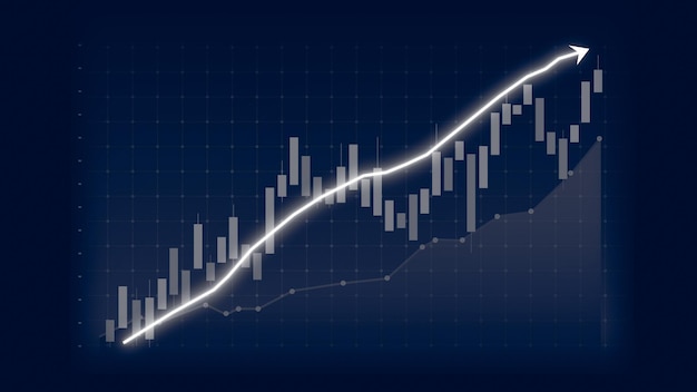 Conceito de crescimento de negócios em gráfico alusivo mostrando lucro de vendas de marketing