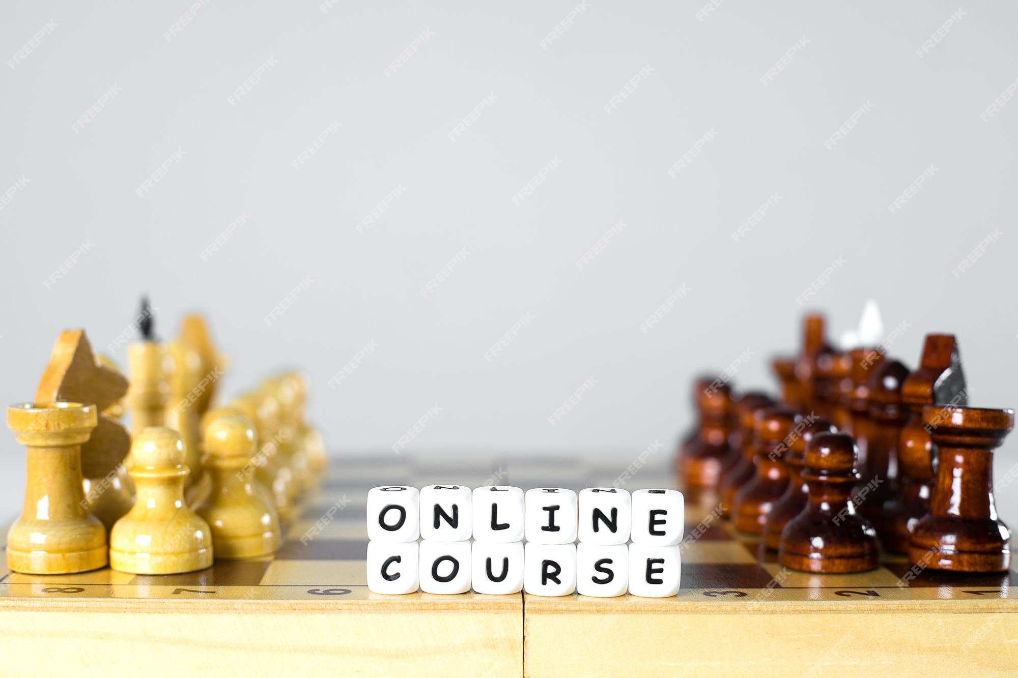 Conceito de curso de xadrez online educação online em período de quarentena