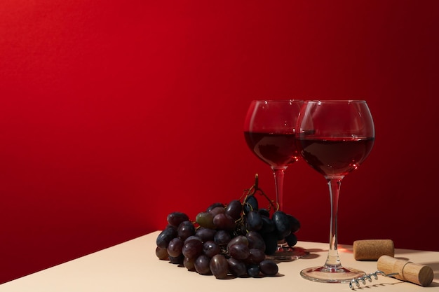 Conceito de delicioso álcool beber vinho saboroso