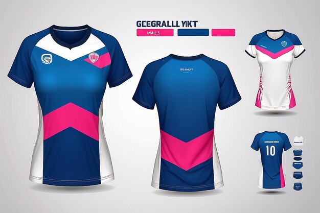 Foto conceito de design de camiseta esportiva feminina ilustração