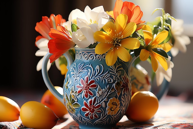 Conceito de dia de Páscoa na sala de estar com doces de coelho ou ovos decorativos coloridos Celebração da Páscoa