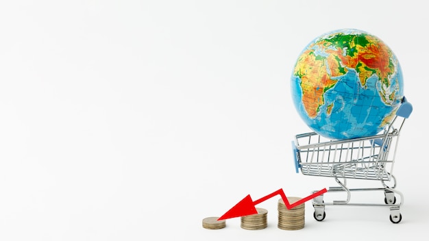 Conceito de economia global e crise comercial