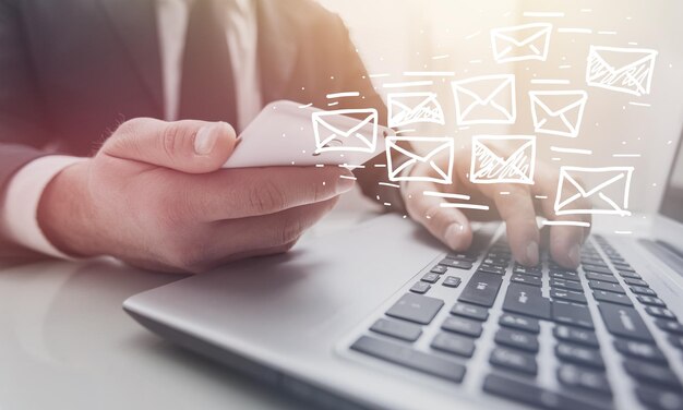 Conceito de email marketing e newsletter