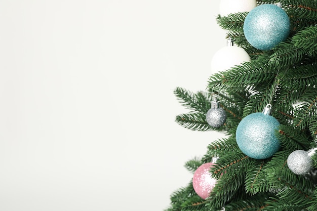 Conceito de espaço de árvore de Natal de Natal e feliz ano novo para texto