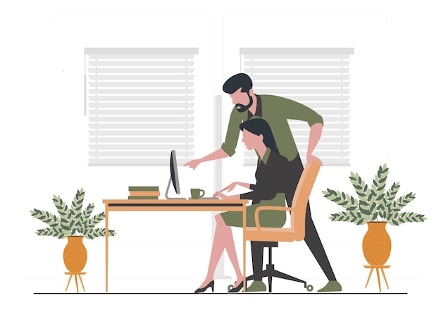 conceito de espaço de coworking em equipa