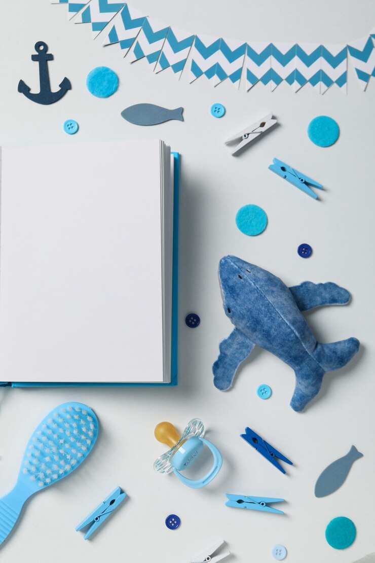 Foto conceito de espaço de livro de bebê para texto
