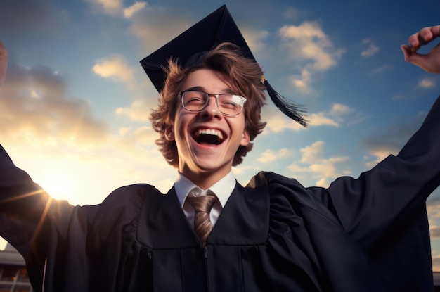 Foto conceito de estudante de aprendizagem e conhecimento