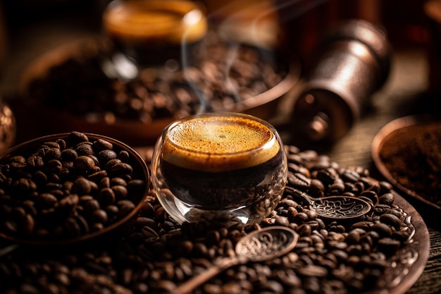 Conceito de fabricação de café