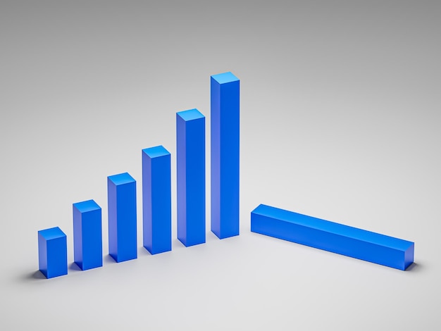Conceito de falência Imagem de gráfico em queda simbolizando crise financeira e queda econômica