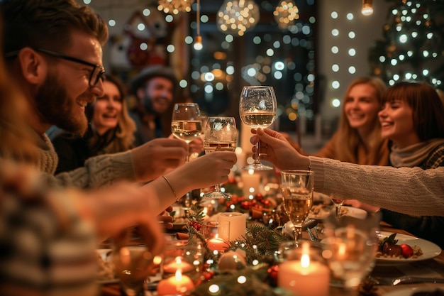 Conceito de família feliz para celebrações de férias