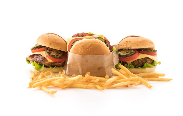 Foto conceito de fast food e junk food