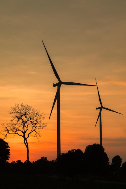 Conceito de fontes de energia renovável energia verde Turbina eólica inovadora Fonte sustentável