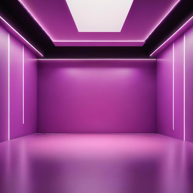 Conceito de fundo de estúdio abstrato gradiente de luz vazio fundo de sala de estúdio roxo para o produto