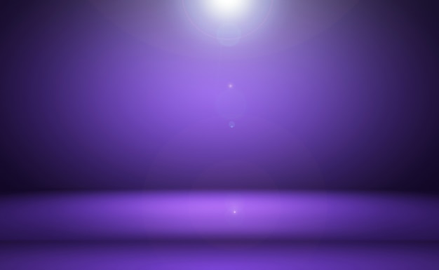 Conceito de fundo de estúdio abstrato vazio luz gradiente roxo estúdio quarto fundo para o produto p ...