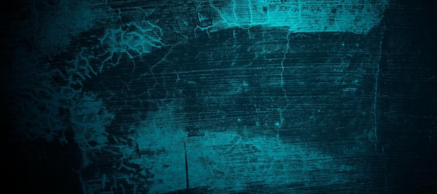 Conceito de fundo de halloween de parede azul escura Fundo assustador Textura de cimento concreto de horror para fundo