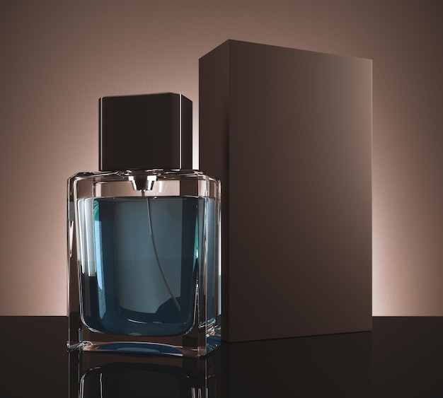 Conceito de glamour de perfume masculino