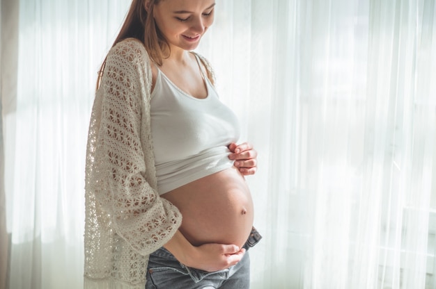 Conceito de gravidez, maternidade e expectativa