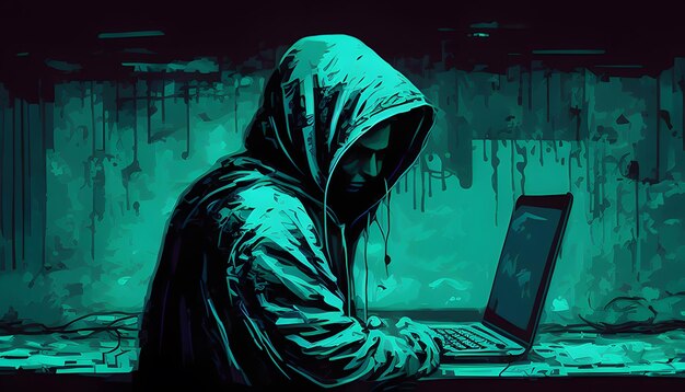 Foto conceito de hacking e malware