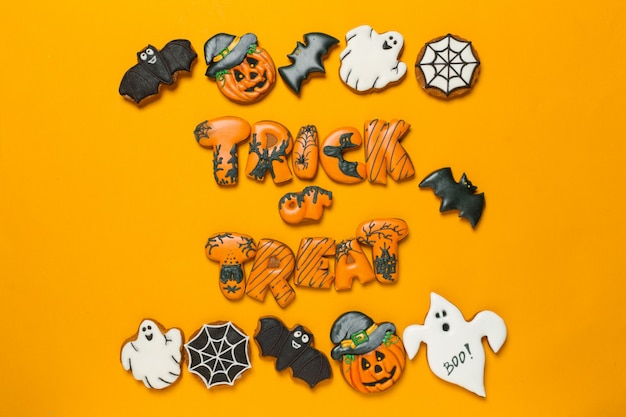 Conceito de halloween com cookies