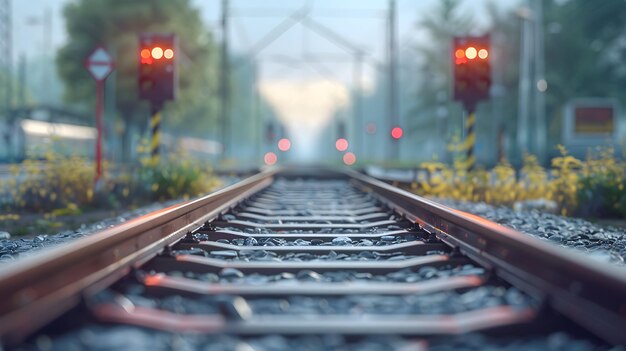 Conceito de ícone de travessia ferroviária animada ultra realista em Photo Stock