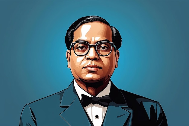 Foto conceito de ilustração vetorial de dr. bhimrao ambedkar jayanti 14 de abril