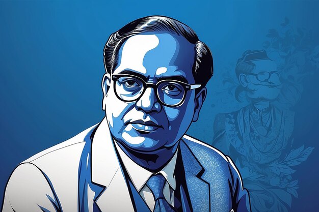 Foto conceito de ilustração vetorial de dr. bhimrao ambedkar jayanti 14 de abril