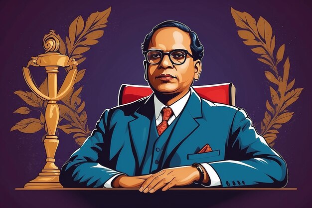 Conceito de ilustração vetorial de Dr. Bhimrao Ambedkar Jayanti