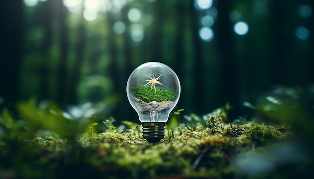 Conceito de indústria sustentável de energia verde ESG Fundo brilhante minimalista