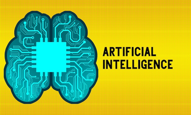 Conceito de inteligência artificial com design de circuito
