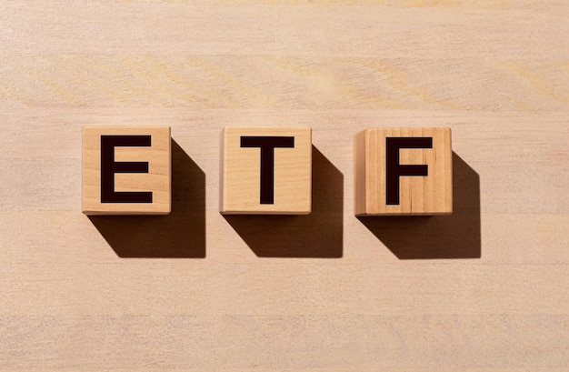 Conceito de investimento abstrato de ativos etf