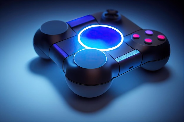 Controle de jogo futurista para videogames. joystick de vetor com