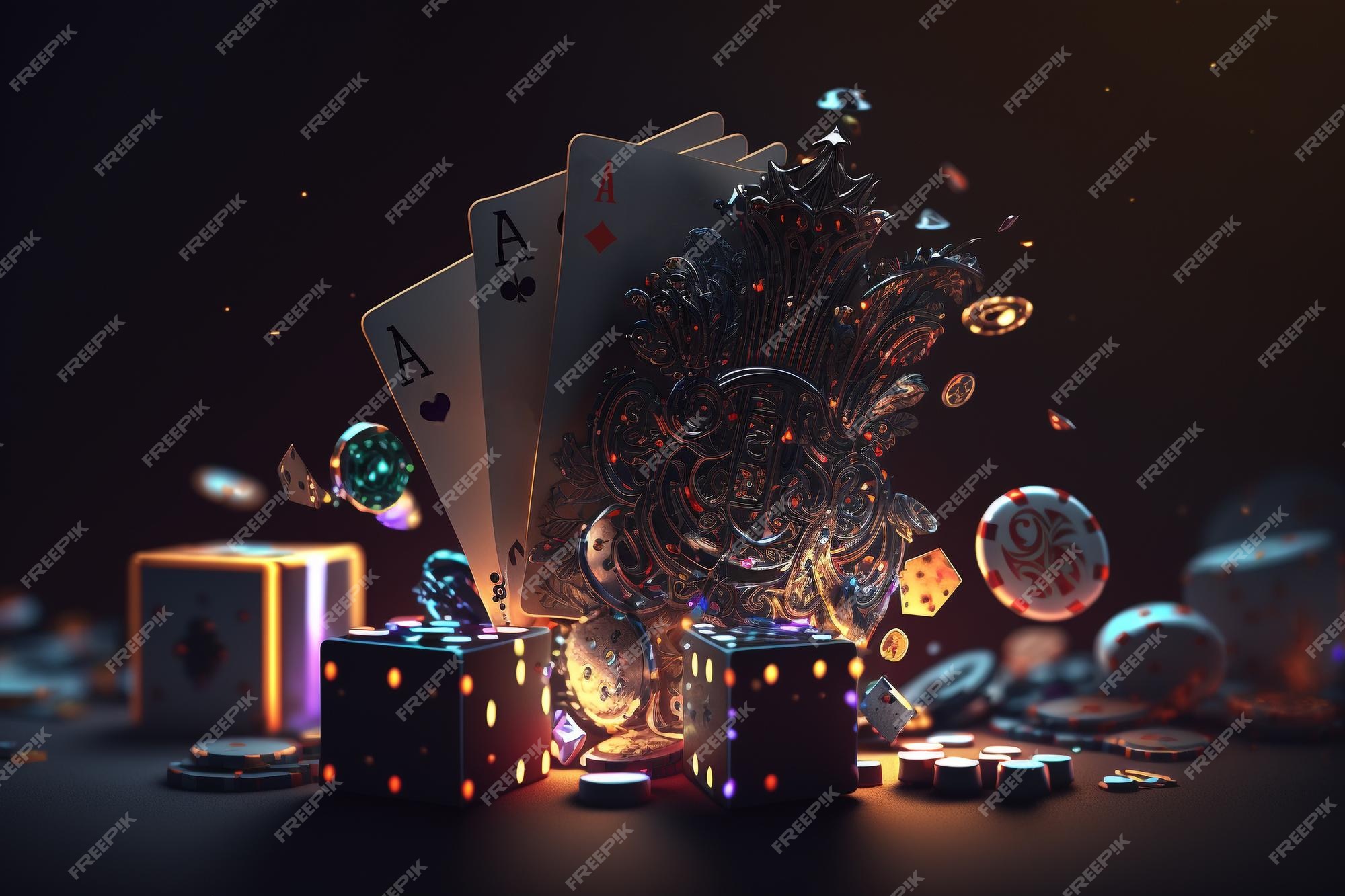 Casino De Vegas Games Online, Cartões Poker, Roleta, Dados De Jogos, Banner  De Jogo Casino Conceito Gráfico De Fundo Em Orange Ne Ilustração Stock -  Ilustração de entretenimento, sorte: 159676506