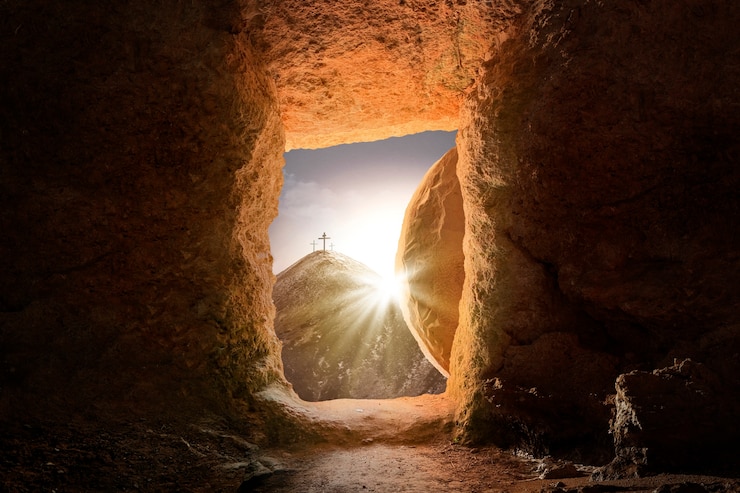 Foto conceito de localização do túmulo de jesus