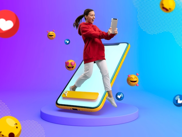 Conceito de marketing de influência feminina completo