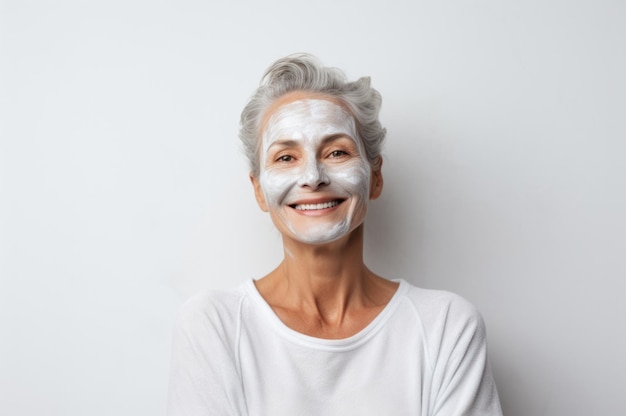 Foto conceito de máscara facial e cuidados com a pele de beleza