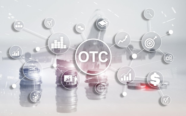 Conceito de mercado de ações de negociação de balcão OTC