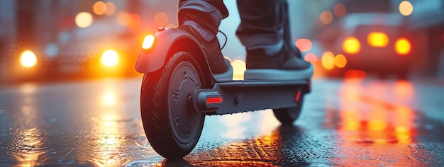 Foto conceito de mobilidade de scooter gerado por ia