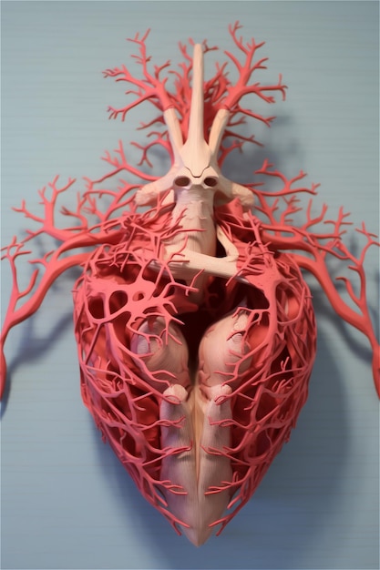 Conceito de modelo 3d do sistema cardiovascular